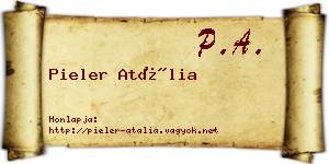 Pieler Atália névjegykártya